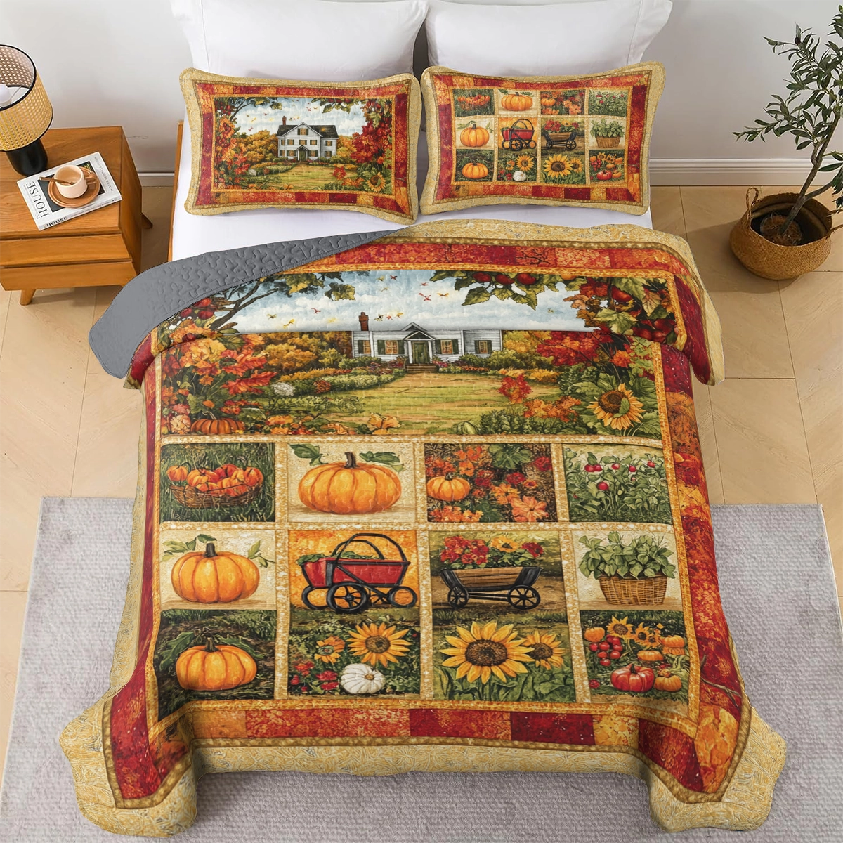 Shineful All Season Quilt 3-teiliges Set Autumn Beautiful