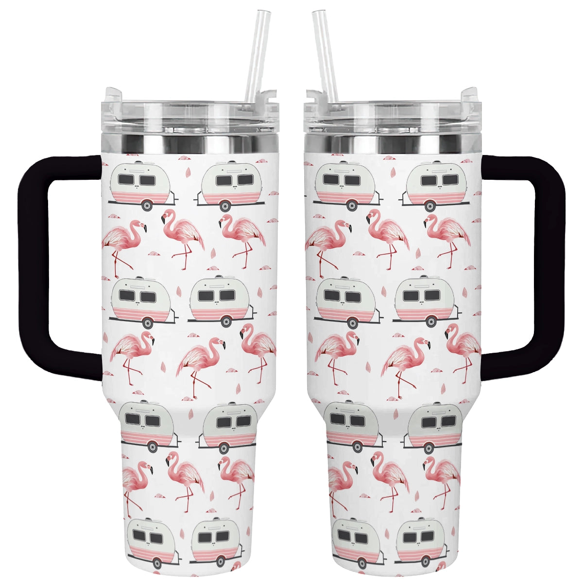 Shineful Tumbler Pink Flamingo Camper