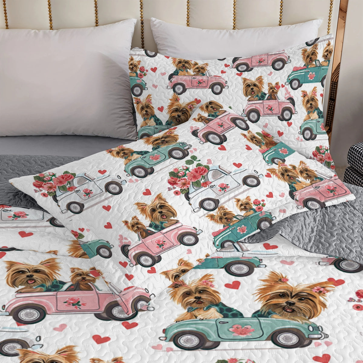 Shineful All Season Quilt 3-teiliges Set Yorkie Joyride 