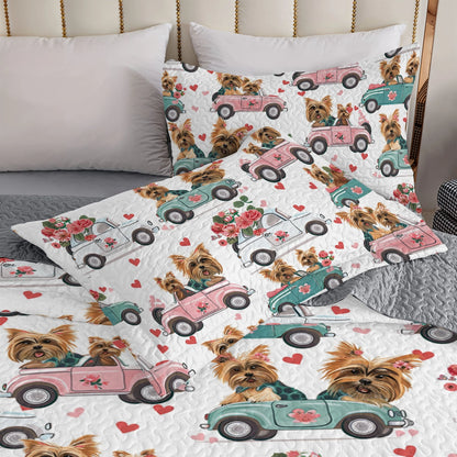 Shineful All Season Quilt 3-Piece Set Yorkie Joyride