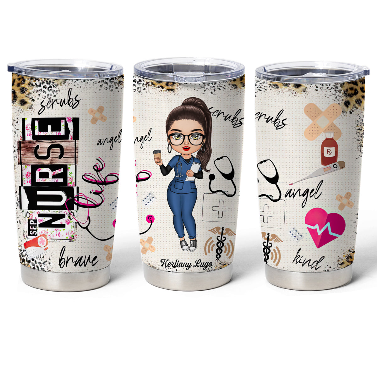 Shineful Nurse Life Scrubs Nurse Day Personalized 20oz Tumbler