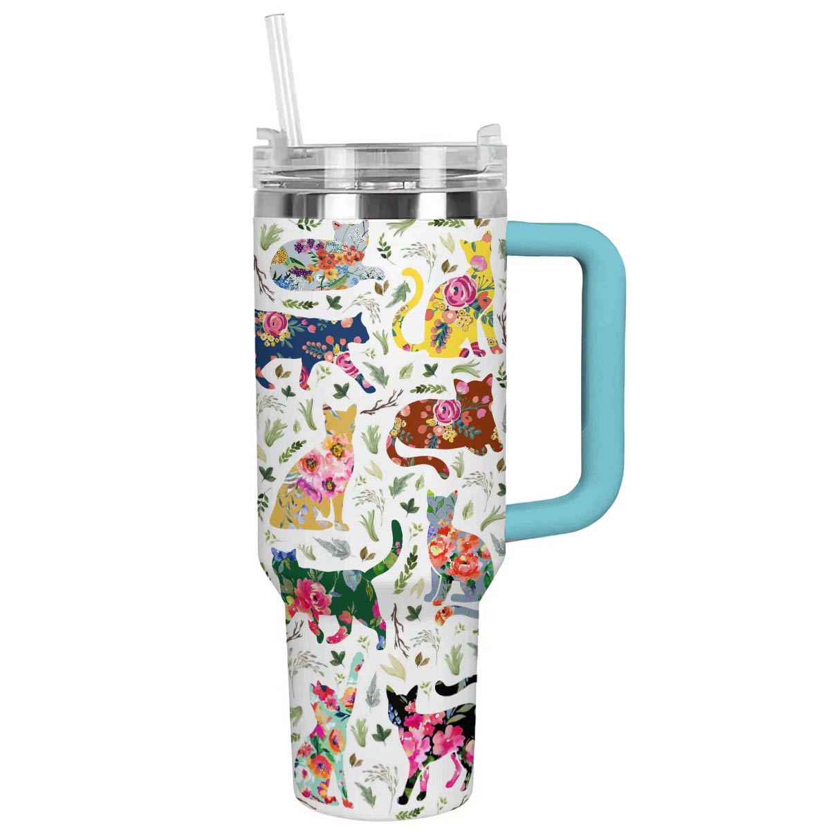 Shineful Tumbler Cat Floral