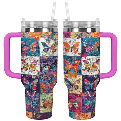 Papillon fantaisie Flutter Tumbler brillant