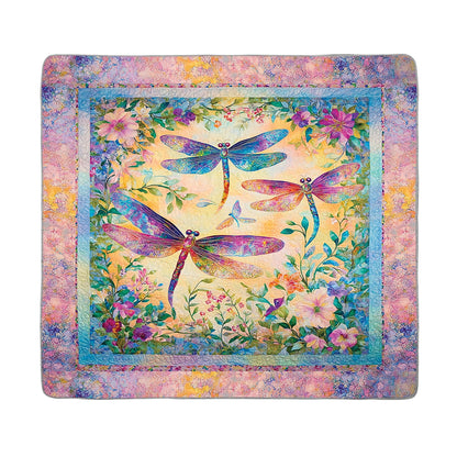 Shineful All Season Quilt 3-Piece Set - Kaleidoscope Dragonfly