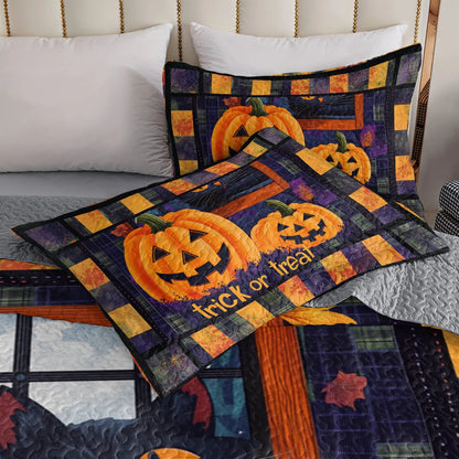 Shineful All Season Quilt 3-Piece Set Halloween Trick or Treat