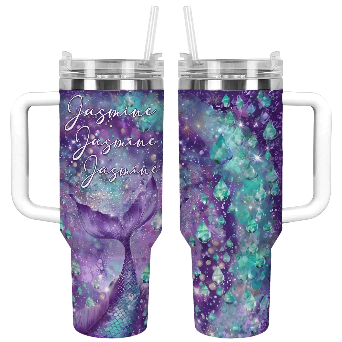 Shineful Tumbler Personalized Cosmic Mermaid