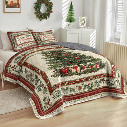 Shineful All Season Quilt 3-Piece Set Christmas Elegance