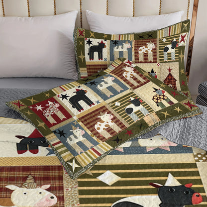 Shineful All Season Quilt 3-Piece Set Cow Barnyard Bliss