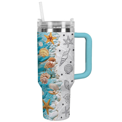 Shineful Tumbler Seashell Wave