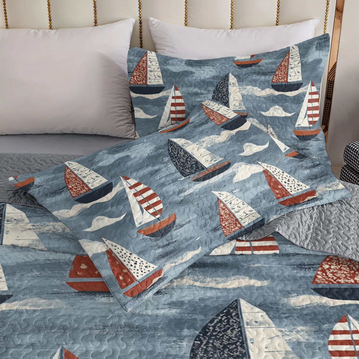 Shineful All Season Quilt 3-Piece Set Sailing Dreams