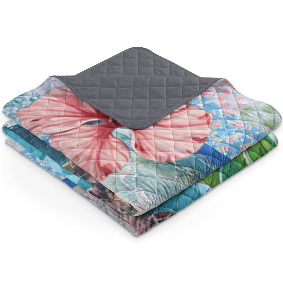 Shineful All Season Quilt 3-Piece Set Turtle Hibicus