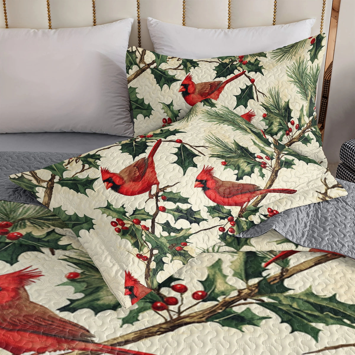 Shineful All Season Quilt 3-Piece Set Cardinal Bliss