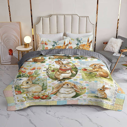 Shineful All Season Quilt 3-Piece Set Bunny Meadow Dreams