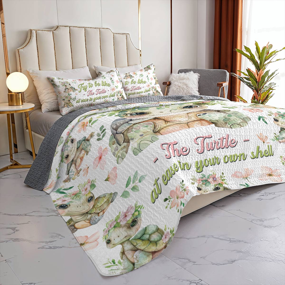 Shineful All Season Quilt 3-Piece Set Like The Turtle