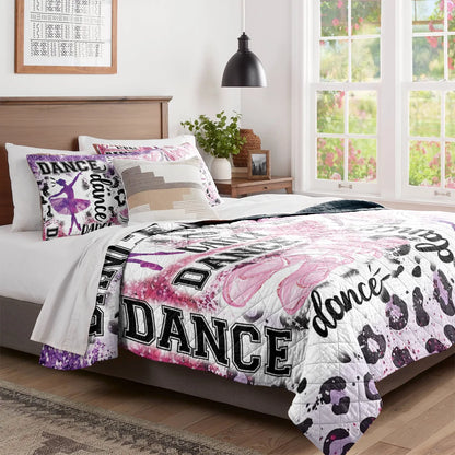 Shineful All Season Quilt 3-Piece Set Ballet Dance Fever