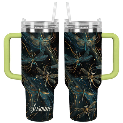 Shineful Tumbler Personalized Magical Dragonfly