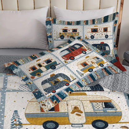 Shineful All Season Quilt 3-Piece Set Lovely Camper