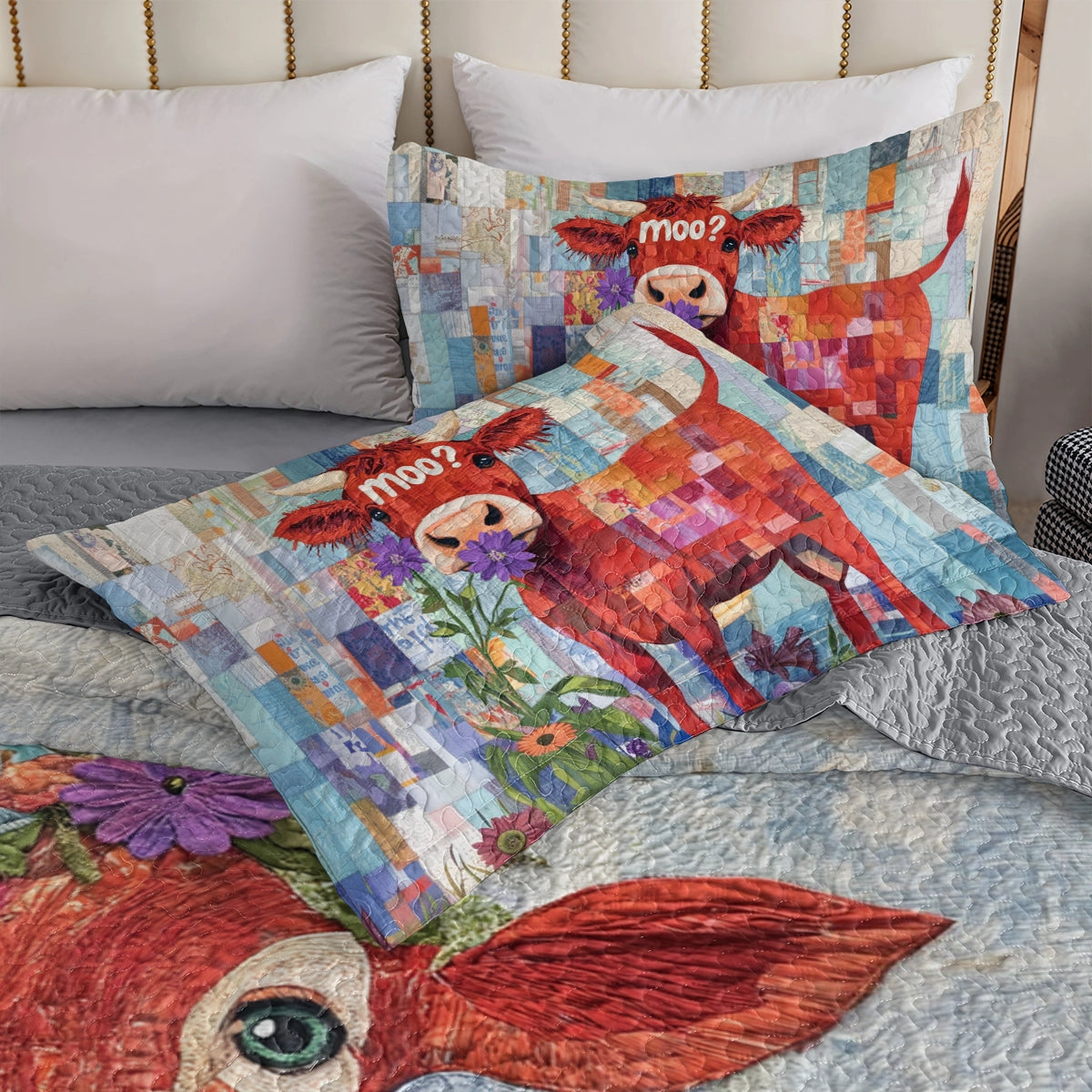 Shineful All Season Quilt 3-teiliges Set Cow-Tastic Dreams 