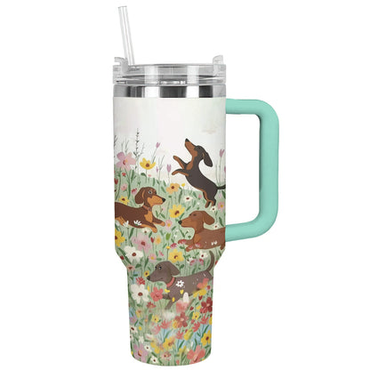 Dog 40 Oz Shineful™ Tumbler Flower Garden Nl09 40Oz