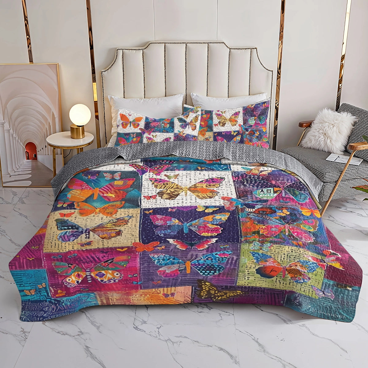 Shineful All Season Quilt 3-teiliges Set Flutter Fantasy Butterfly