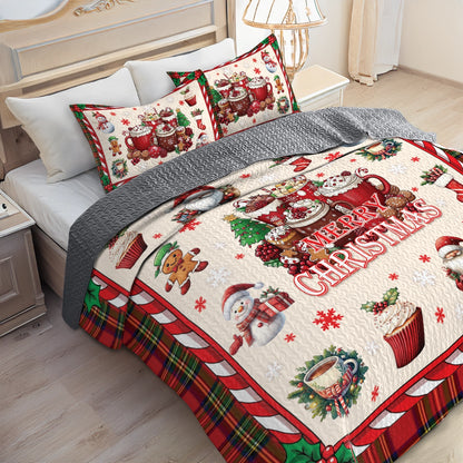 Shineful All Season Quilt 3-Piece Set - Festive Winter Wonderland