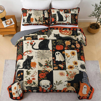 Shineful All Season Quilt 3-Piece Set Feline Frolic