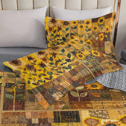 Shineful All Season Quilt 3-Piece Set Sunflower Sunshine Dreams