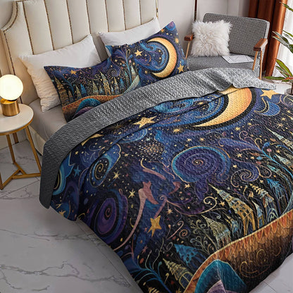 Shineful All Season Quilt 3-Piece Set Starry Night