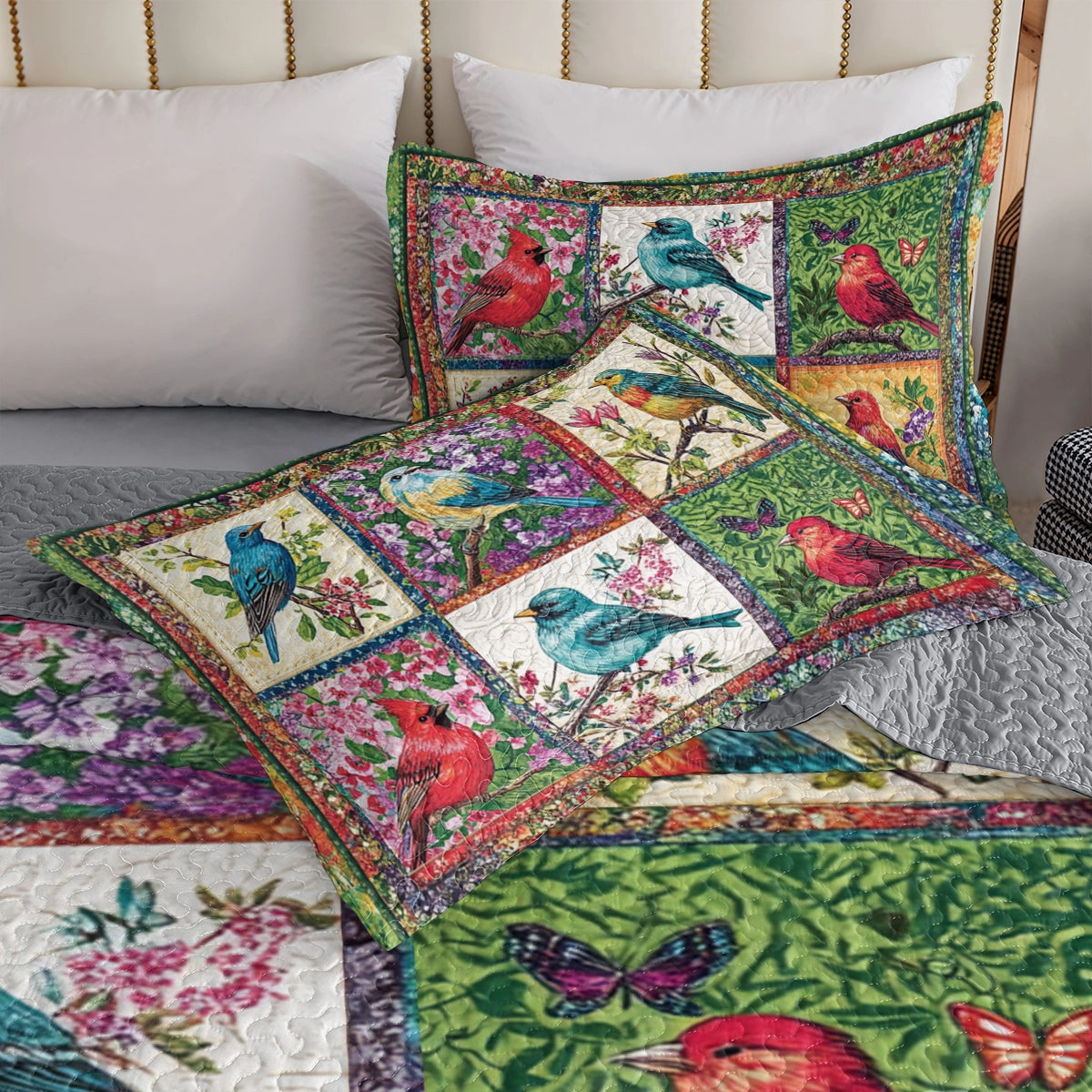 Shineful All Season Quilt 3-Piece Set Song Bird Symphony