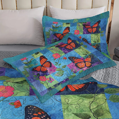 Shineful All Season Quilt 3-Piece Set Butterfly Haven