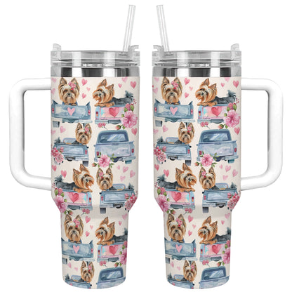 Aventure en camion Yorkie Shineful Tumbler