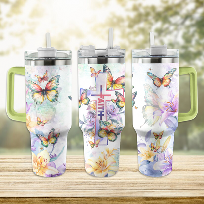 Shineful Tumbler Christian Faith Butterfly KL30