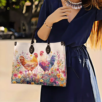 Shineful Leather Bag Springtime Rooster