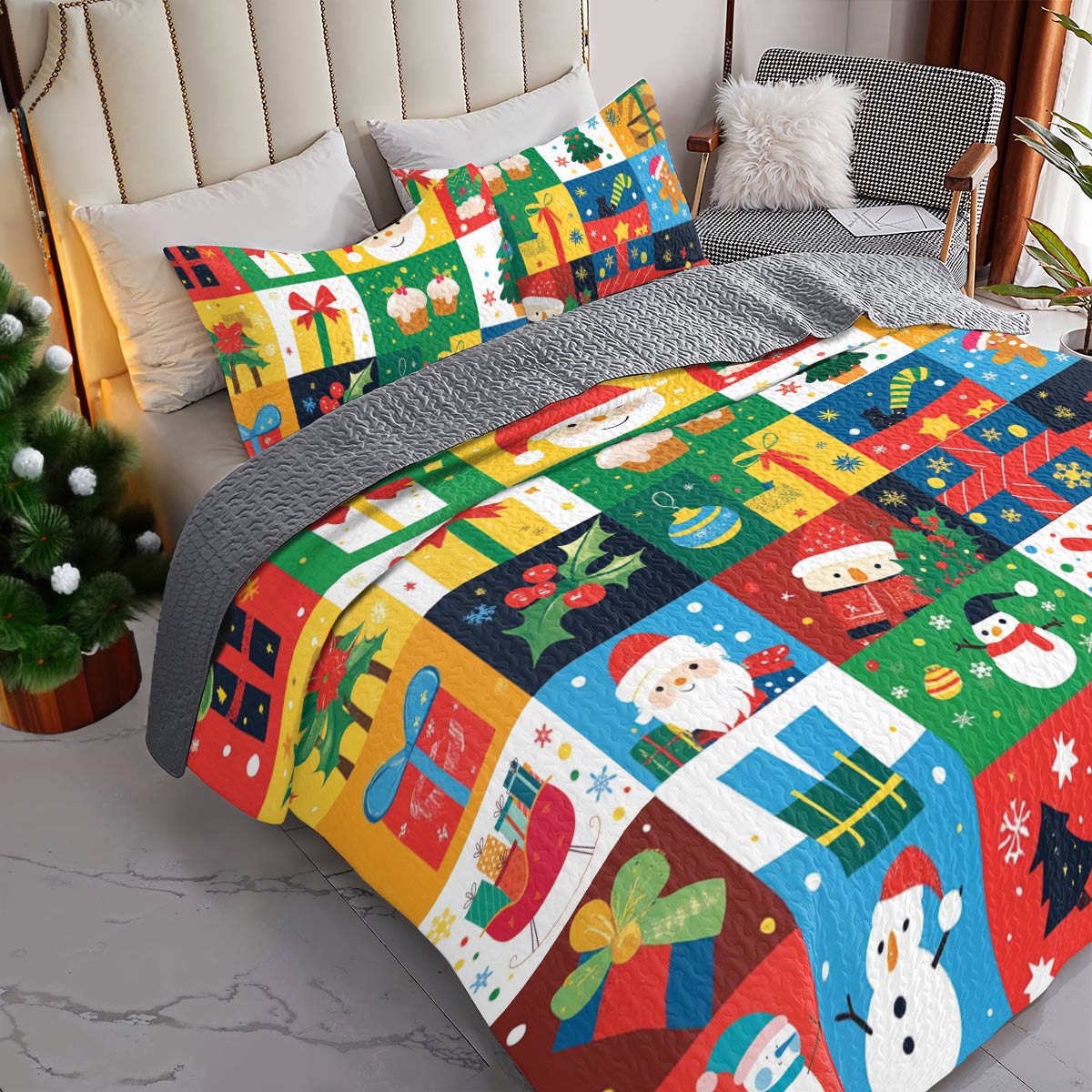 Shineful All Season Quilt 3-Piece Set Festive Joy