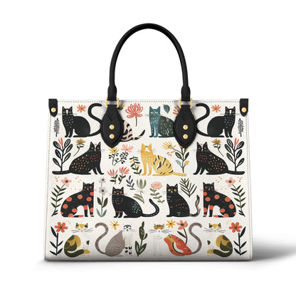 Sac en cuir brillant Botanical Cat Bliss