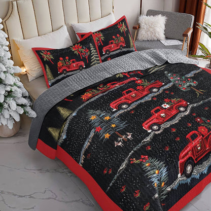 Shineful All Season Quilt 3-teiliges Set Festive Truck