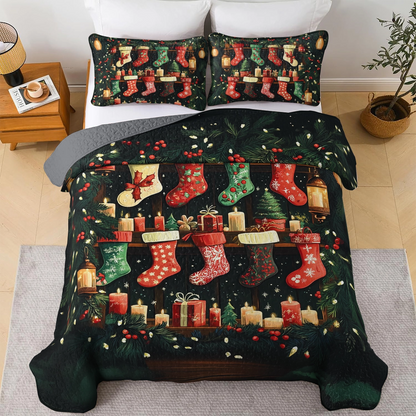 Shineful All Season Quilt 3-Piece Set - Christmas Eve Dreamscape