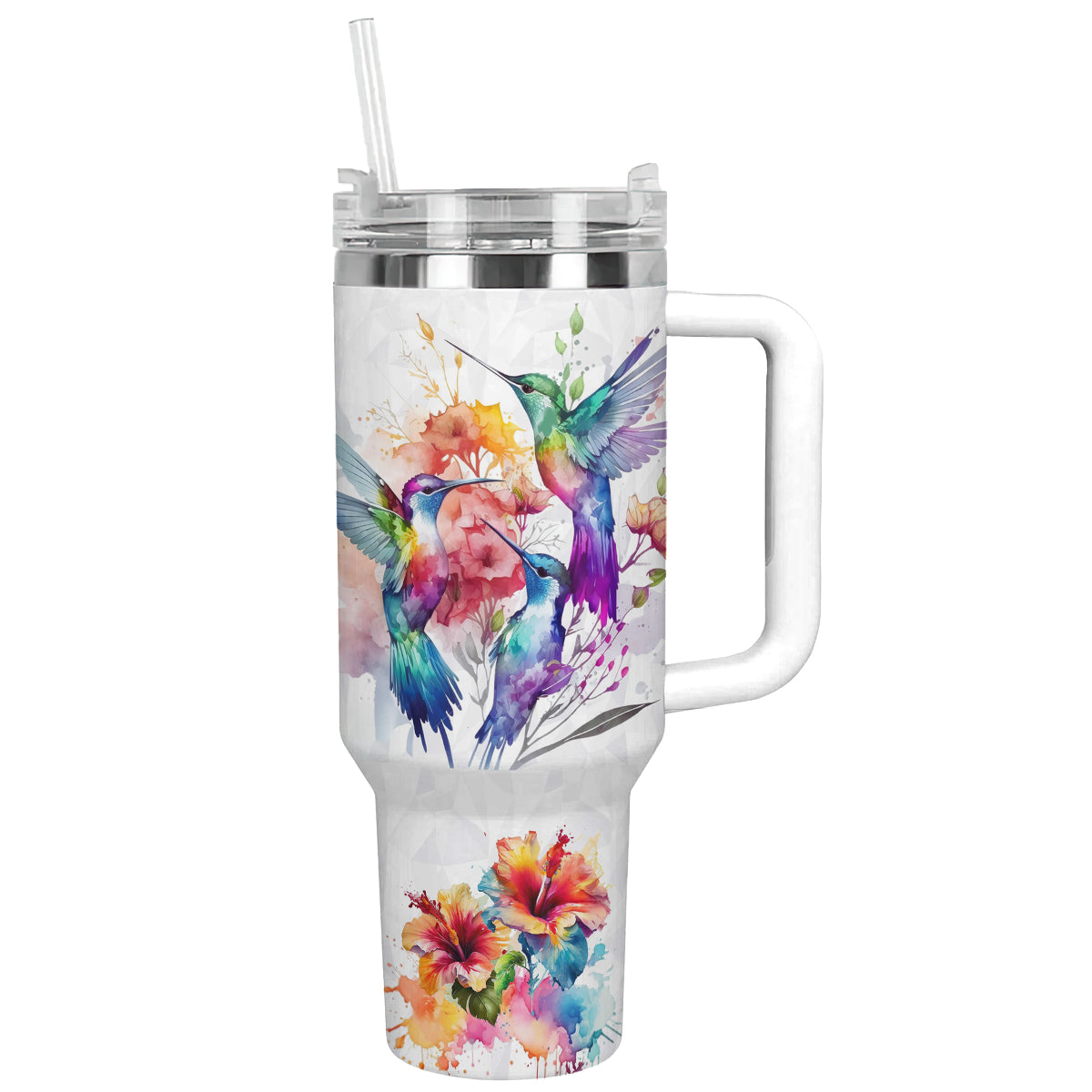 Shineful Tumbler Hummingbird Watercolor