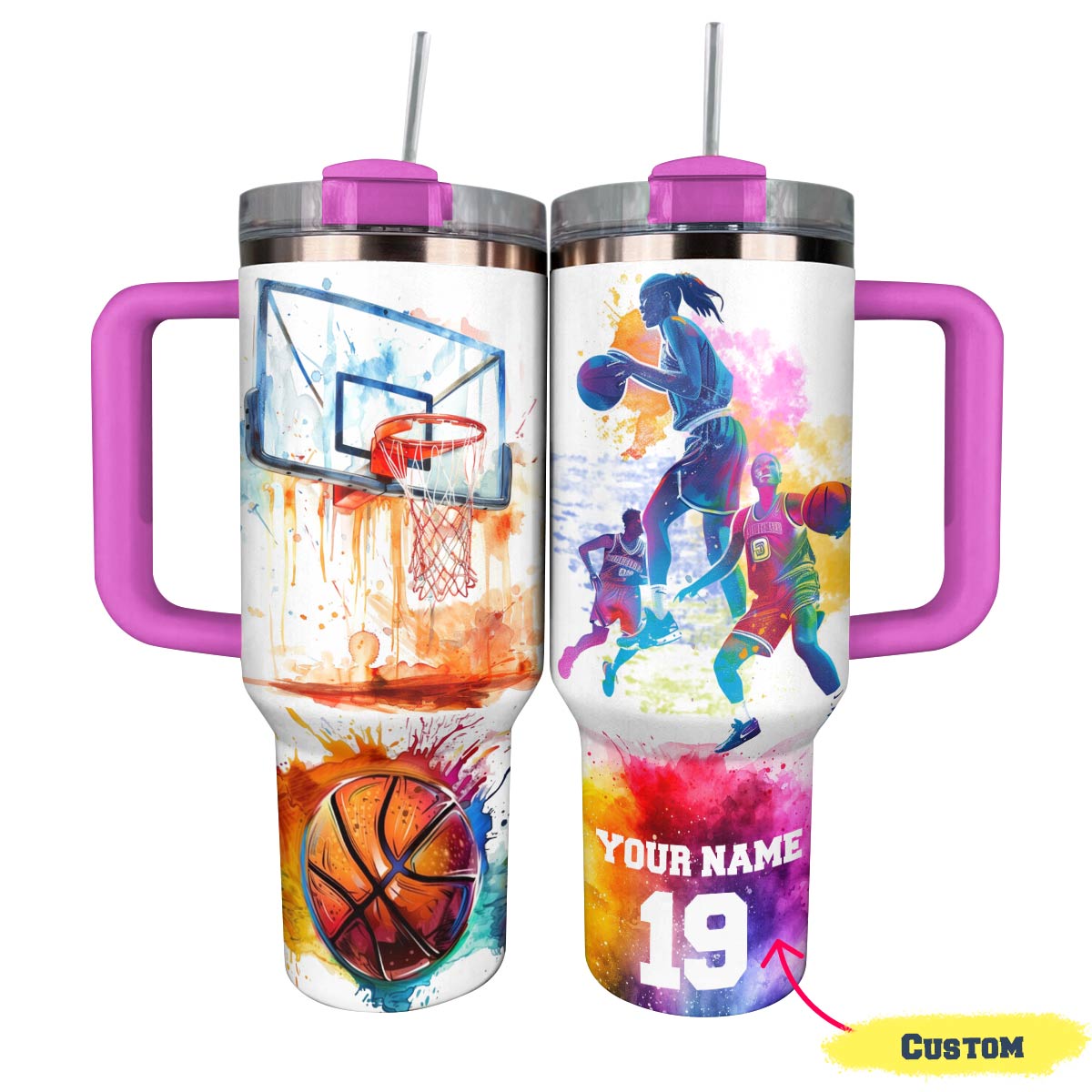 Shiny Tumbler Basketball Personalisiert