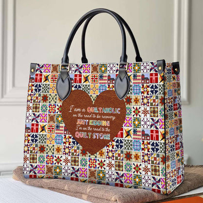 Shineful Leather Bag Quilt Blocks Heart