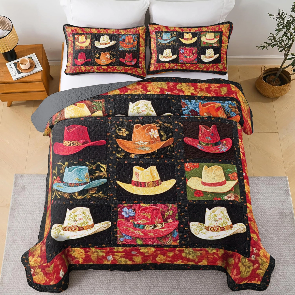 Shineful All Season Quilt 3-Piece Set Cowboy Dreams