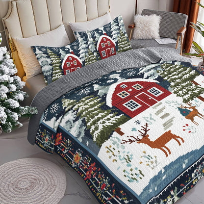 Shineful All Season Quilt 3-Piece Set Cozy Cabin