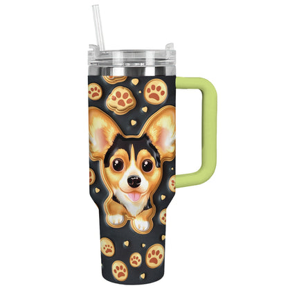 40 Oz Dachshund Shineful™ Tumbler Dachshunds Black Cute Nl09 Green 40Oz