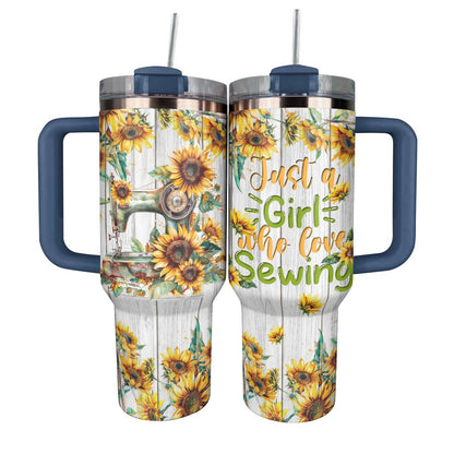 Shineful Tumbler Sewing Sunflower