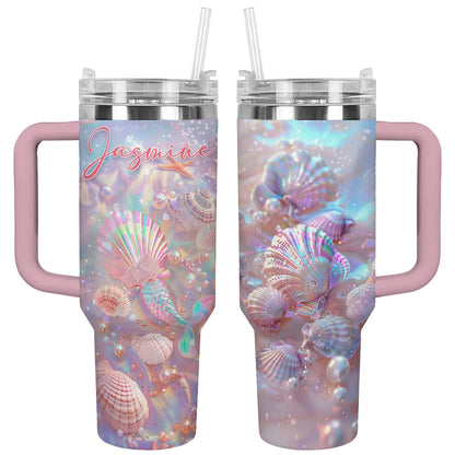 Shineful Glossy Tumbler Personalized Shell Lagoon