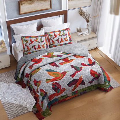 Shineful All Season Quilt 3-teiliges Set Tropical Bird