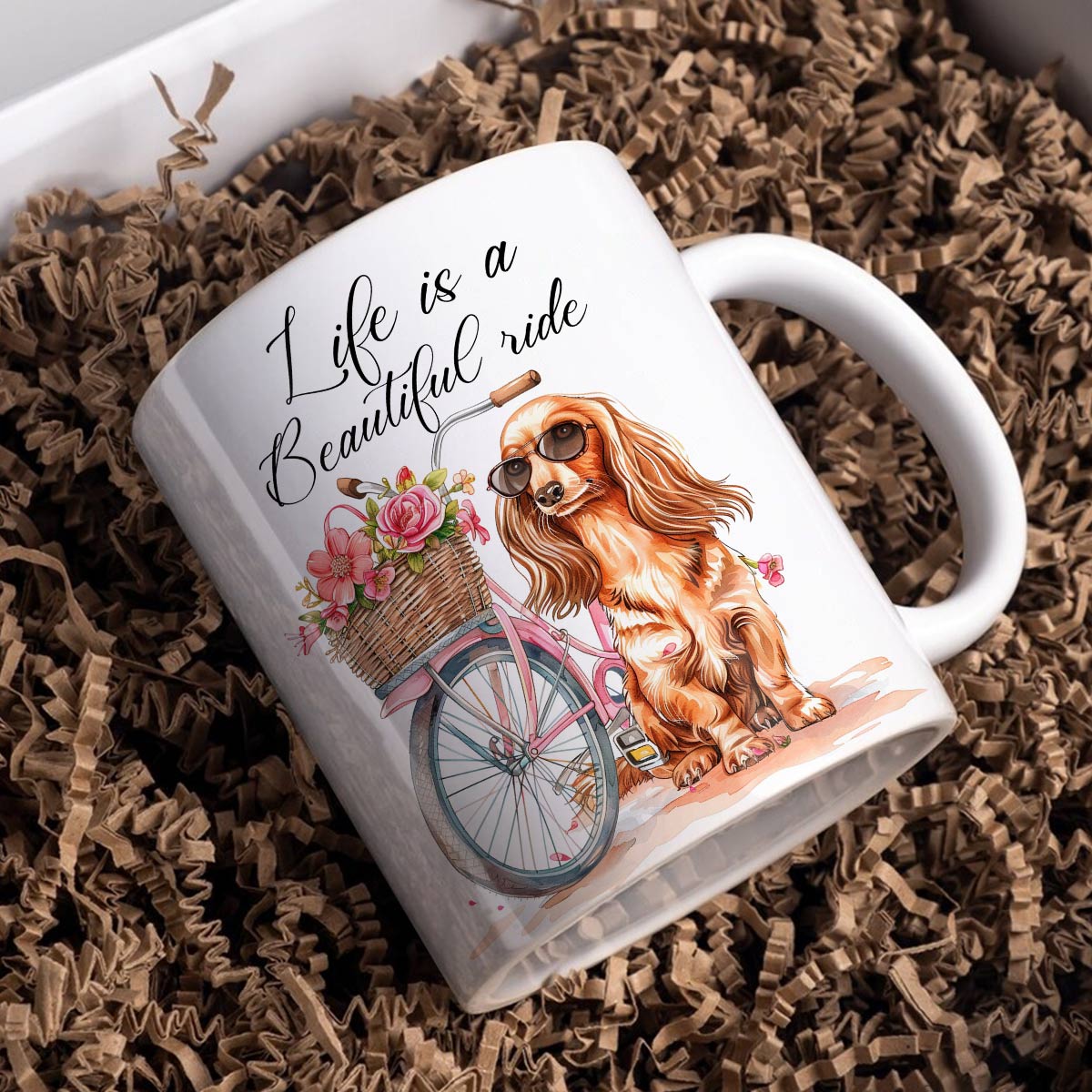 Shineful Ceramic Mug Dachshund Charming Journey