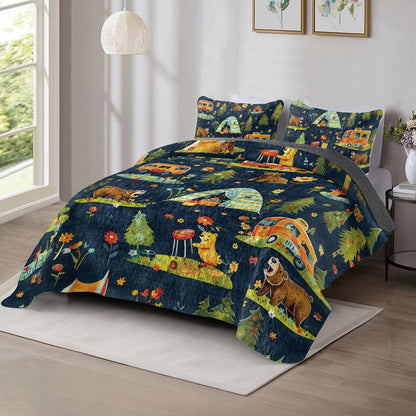 Shineful All Season Quilt 3-Piece Set Bear & Camp