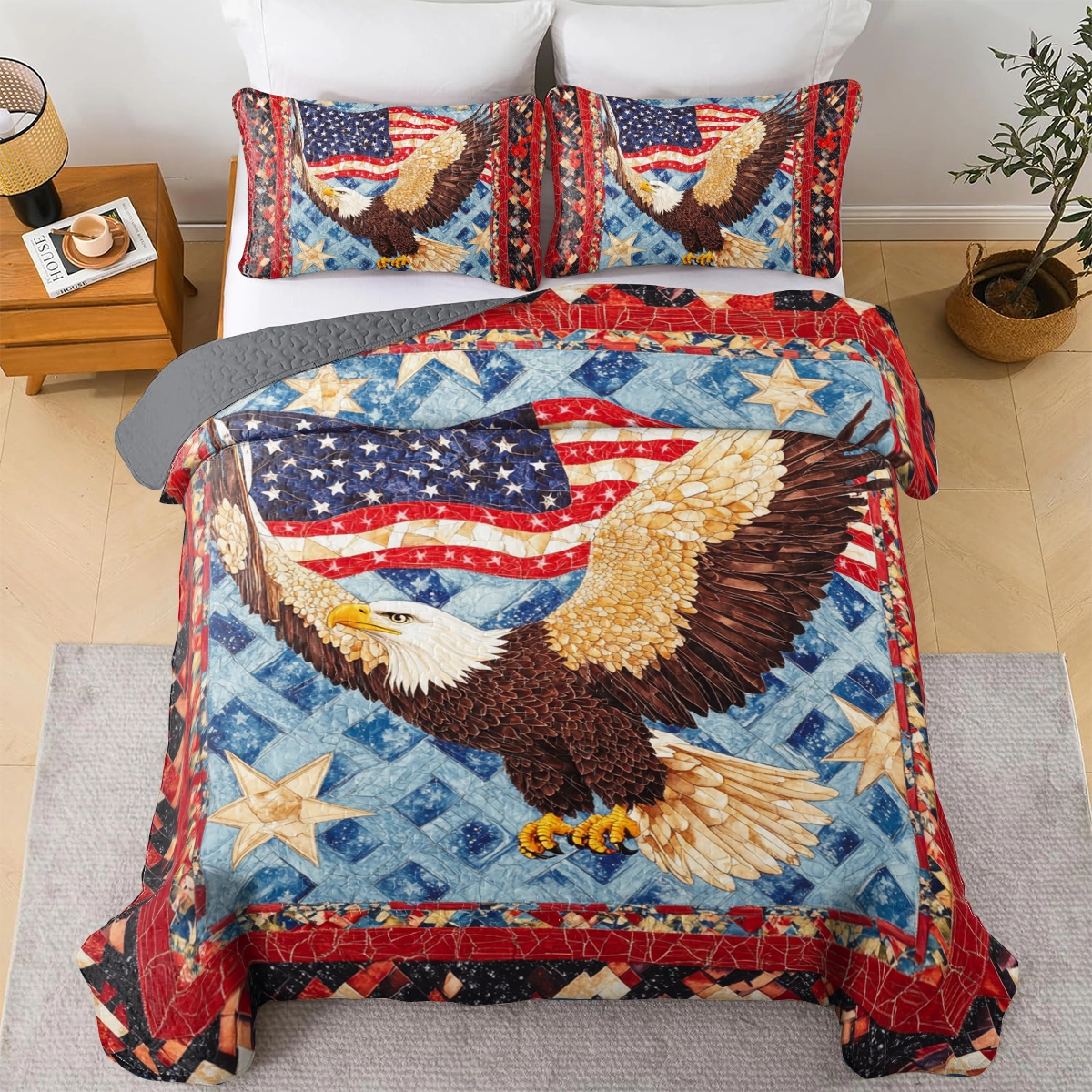 Shineful All Season Quilt 3-Piece Set American Spirit