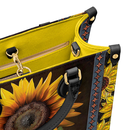 Shineful Leather Bag Sunflower Faith Hope